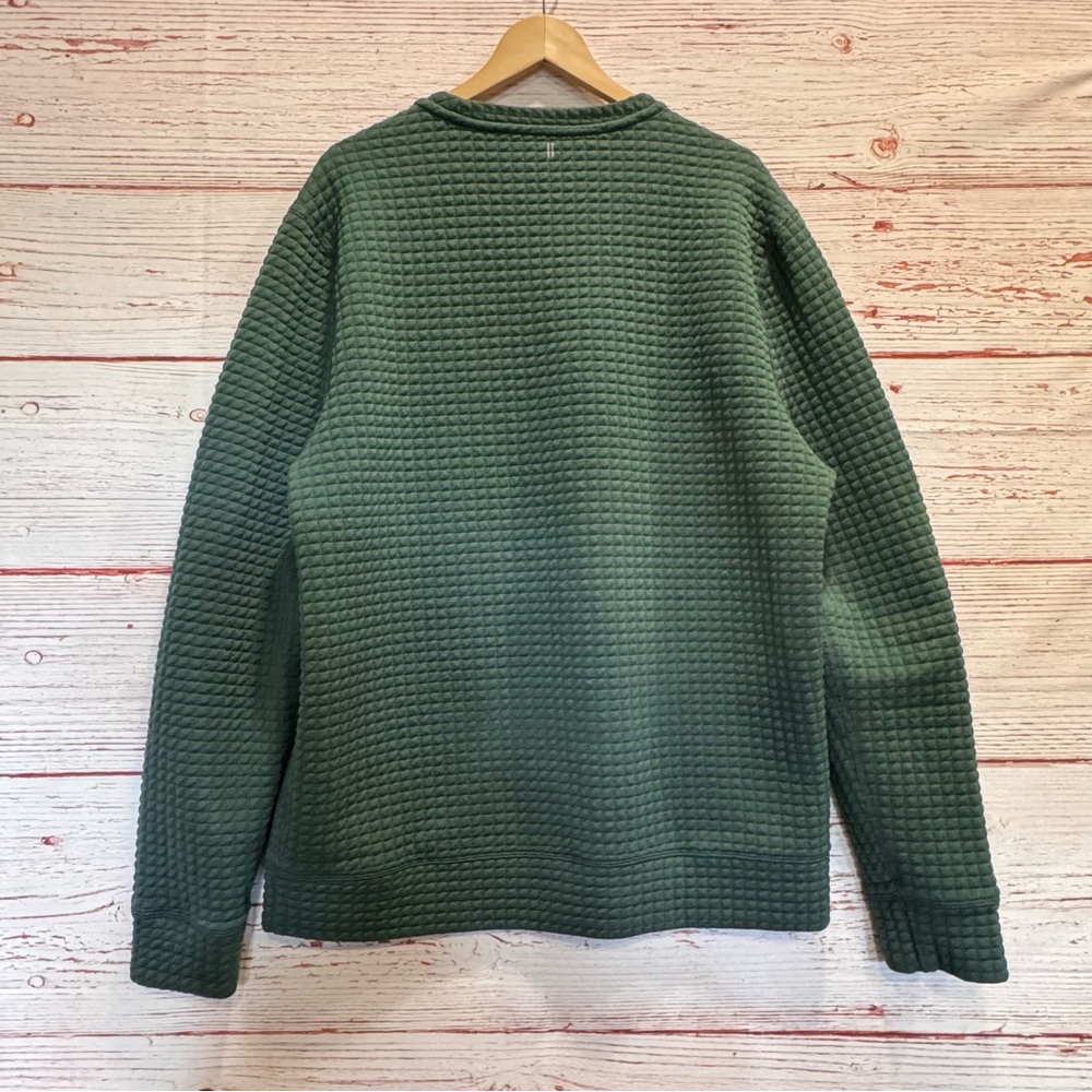 NOBULL Project Quilted Crew Sweatshirt in Army Green Sz L - Picture 7 of 8